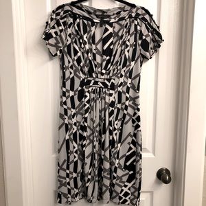 BCBG Geometric Jersey Dress